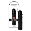 Realistyczne żylaste dildo analne czarne 18 cm